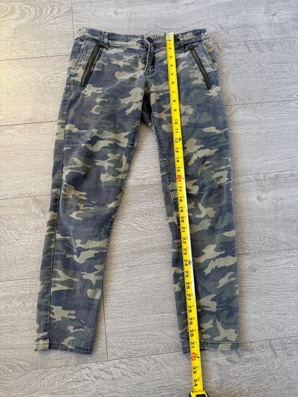 Forever 21 XXI Women's Camo Skinny Cargo Pants Army Green Size M - Picture 7 of 9
